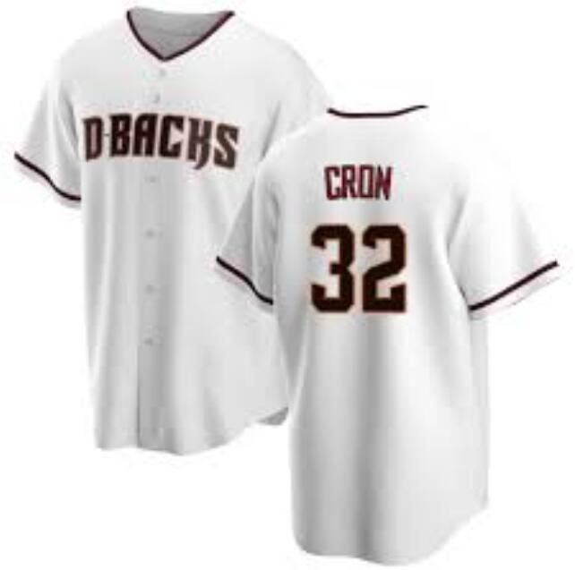 Custom Arizona Diamondbacks #32 Kevin Cron Men Nike White Team MLB Jersey->customized nfl jersey->Custom Jersey